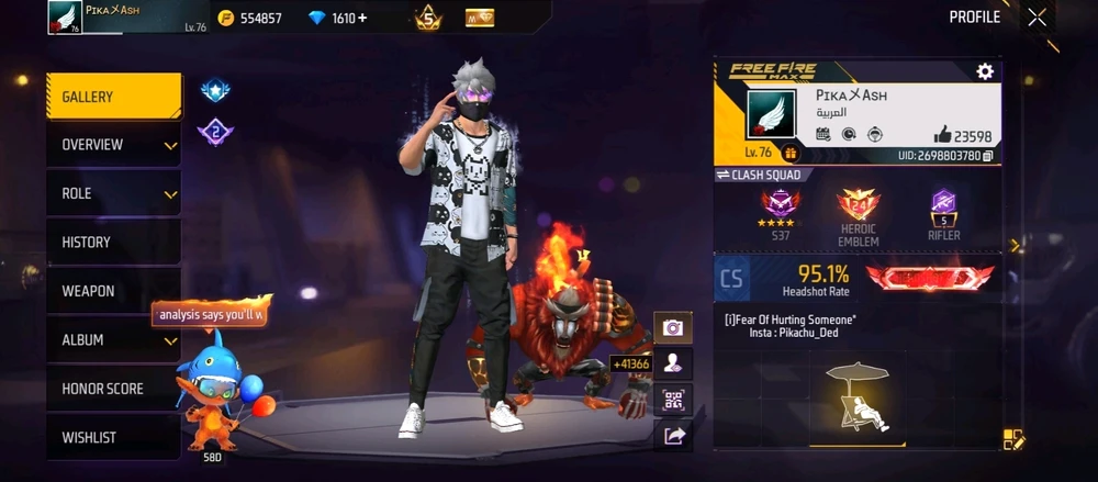 My Freefire Account !