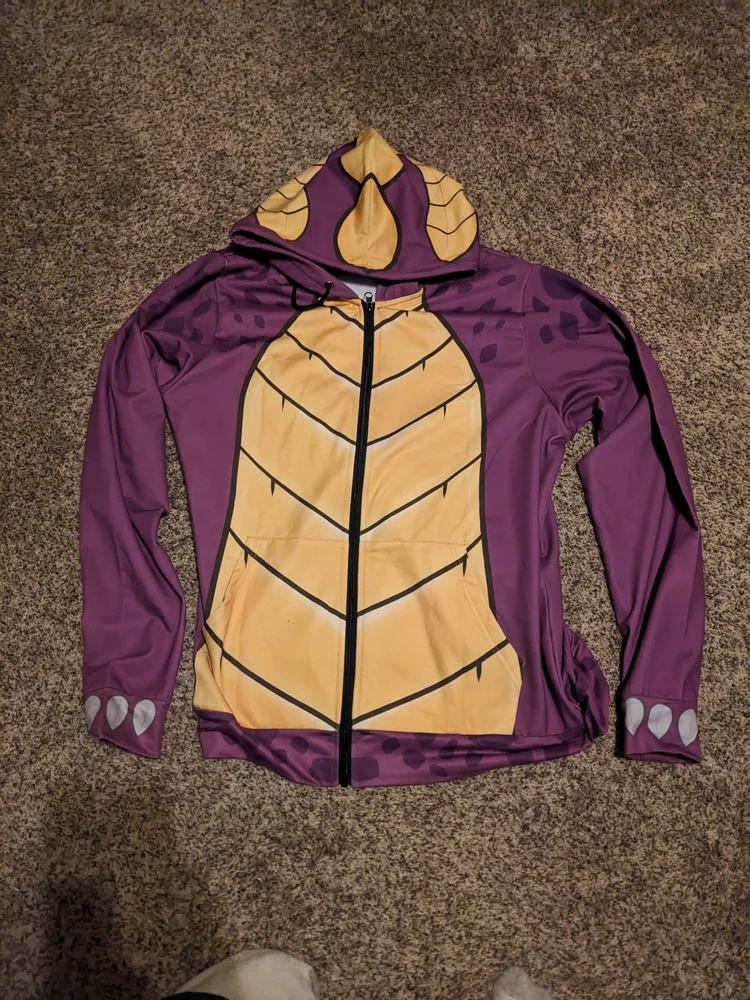 Front of a Spyro the dragon hoodie