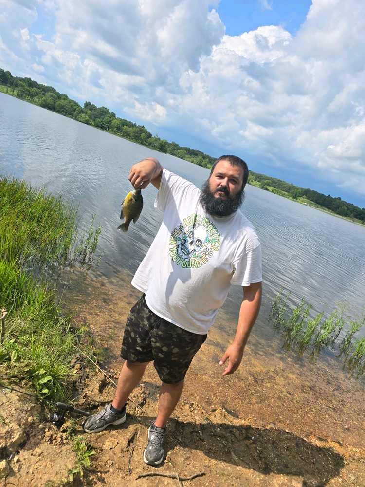 My second catch. My son took the picture. 