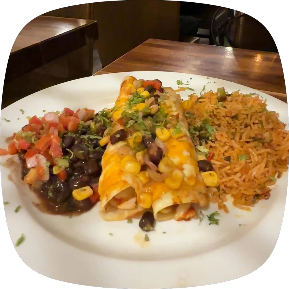 Chilly Cheese Chicken Enchilada