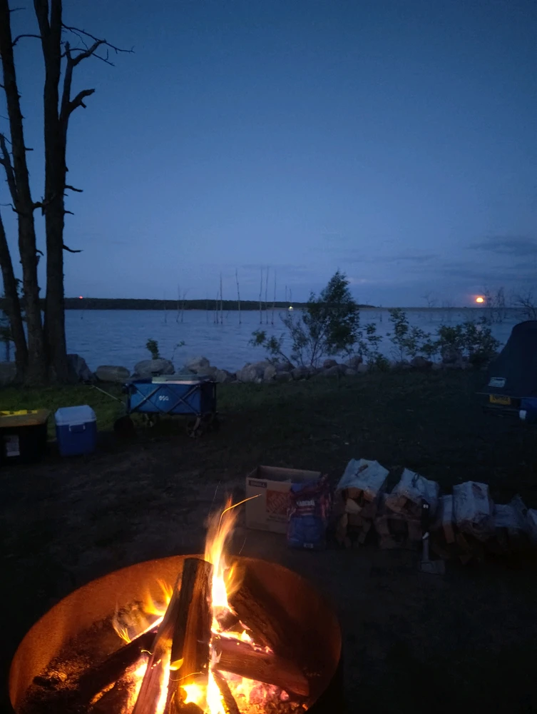 Camping after kayaking