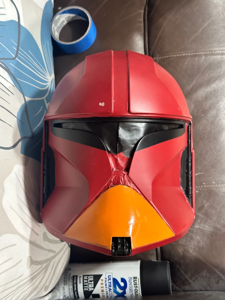 Clone pilot helmet after base coat