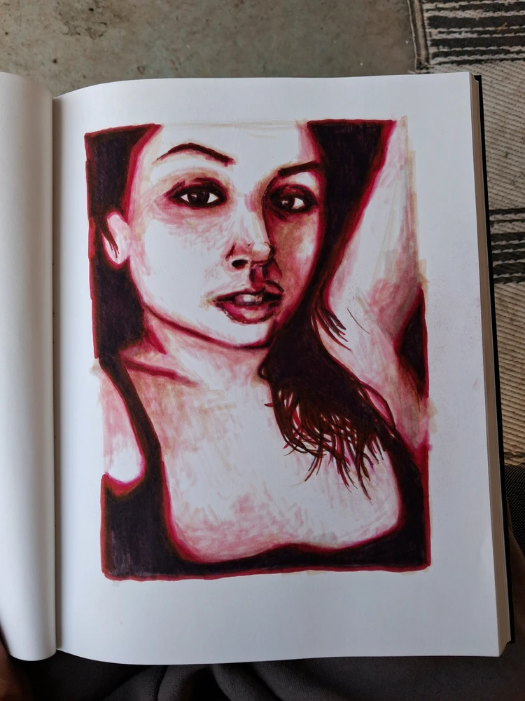 Drawing of a woman.