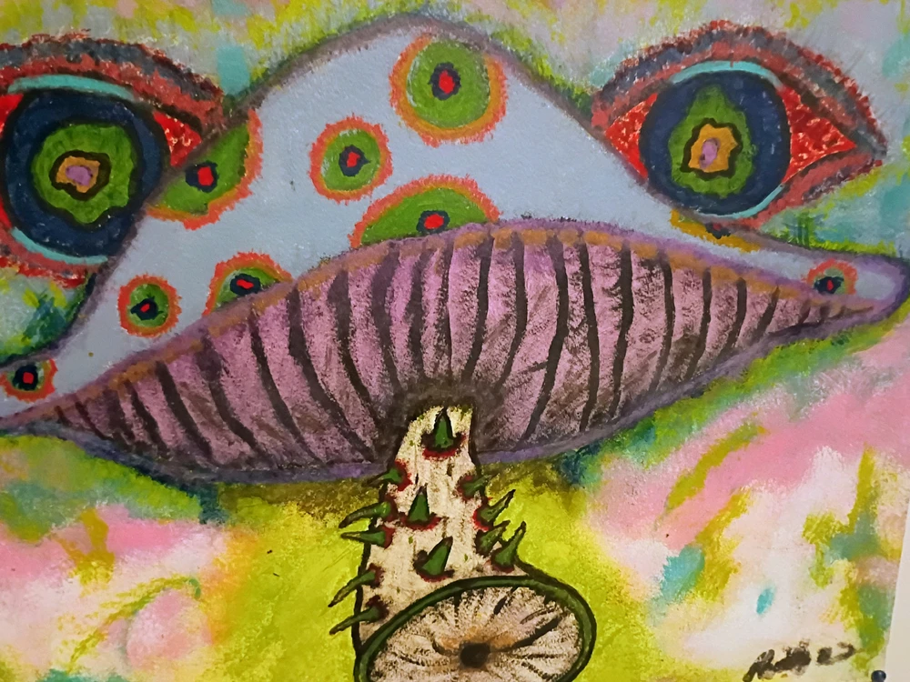 Alien Mushroom one of my first paintings