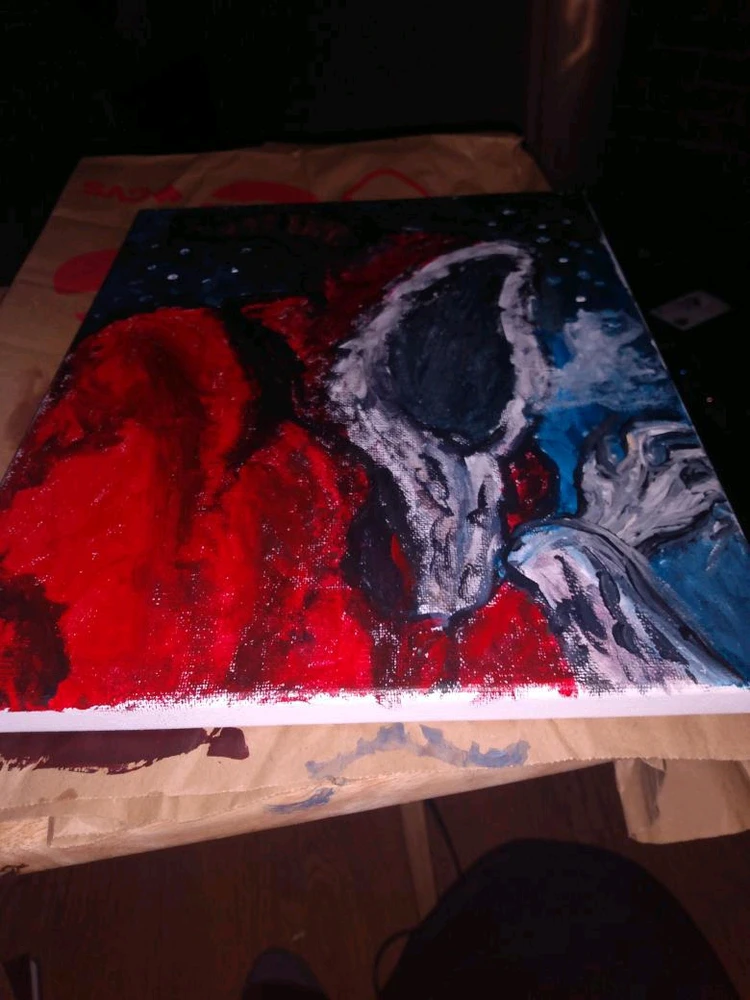 A painting of Krampus done in the winter of 2021