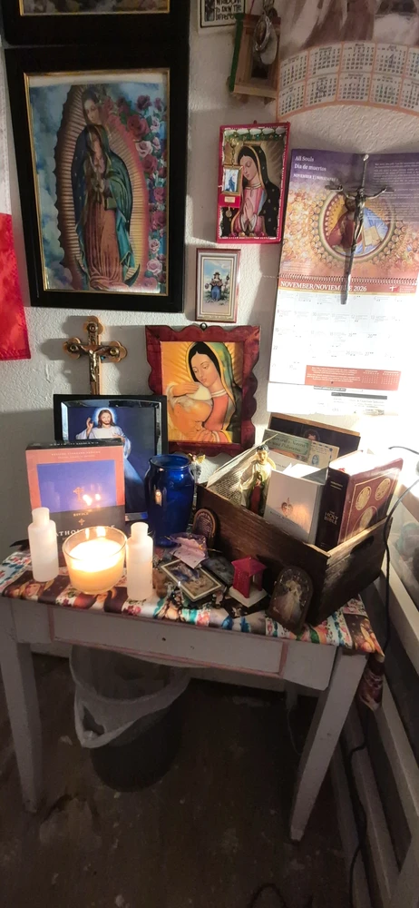 MY Catholic Alter Table that I organized.