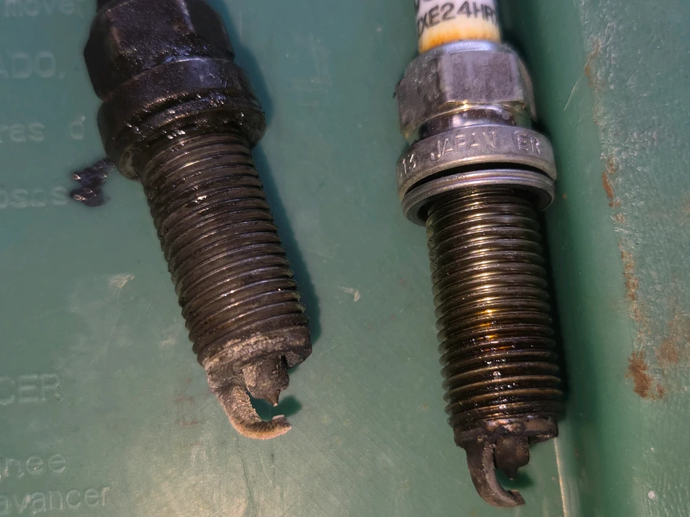 Old ones with lots of carbon build up