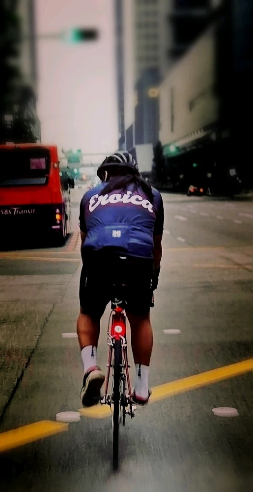 Riding in city of singapire